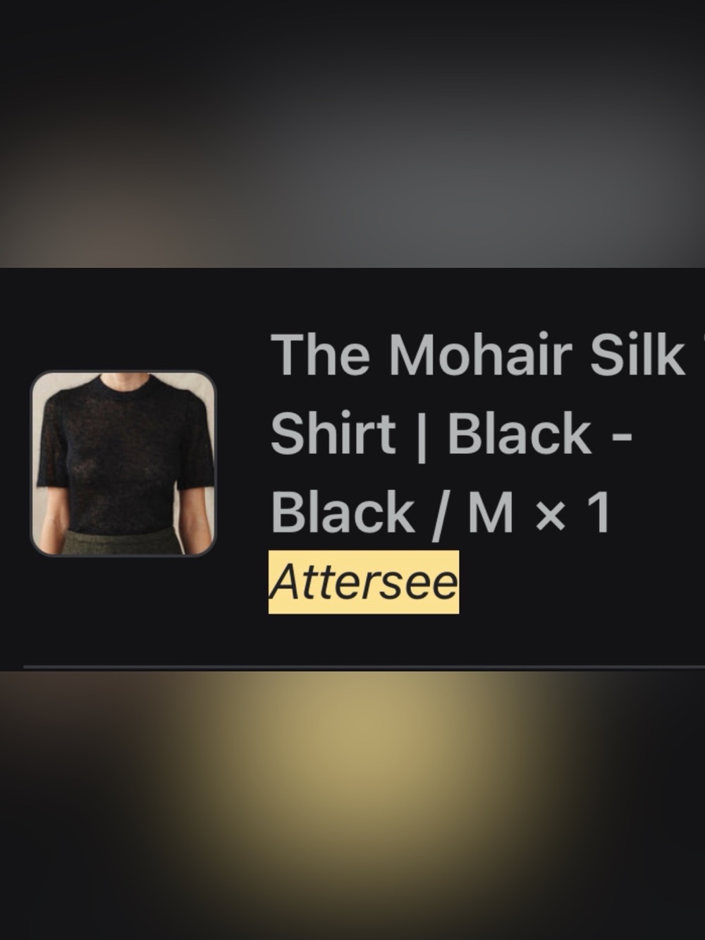 Attersee The Mohair Silk Shirt Black Medium EUC